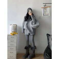 批发休闲毛衣短<b class='q'>裤</b>套<b class='q'>装</b>女甜美简约时尚穿搭一整套慵懒针织百搭2025秋冬