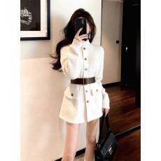 批发2025新款法式高级感<b class='q'>收腰</b>显瘦气质短款裙子毛衣裙针织<b class='q'>连衣裙</b>女秋冬