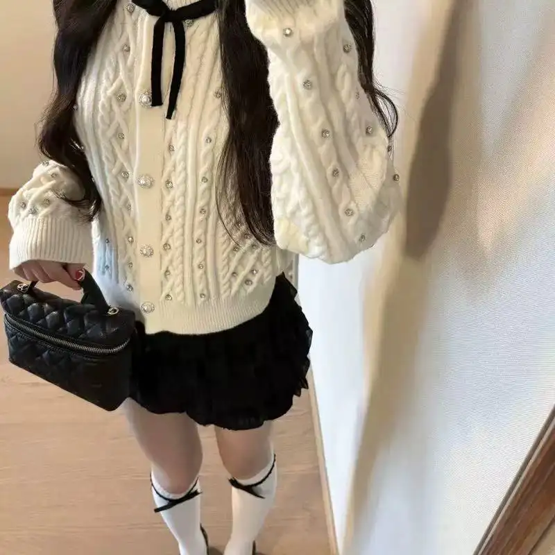 순수 울 라운드넥 긴소매 가디건 상세 이미지 10