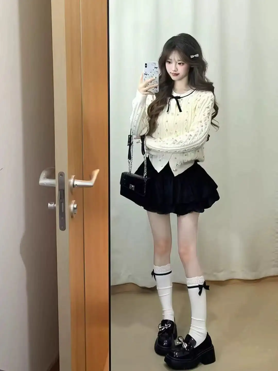 순수 울 라운드넥 긴소매 가디건 상세 이미지 16
