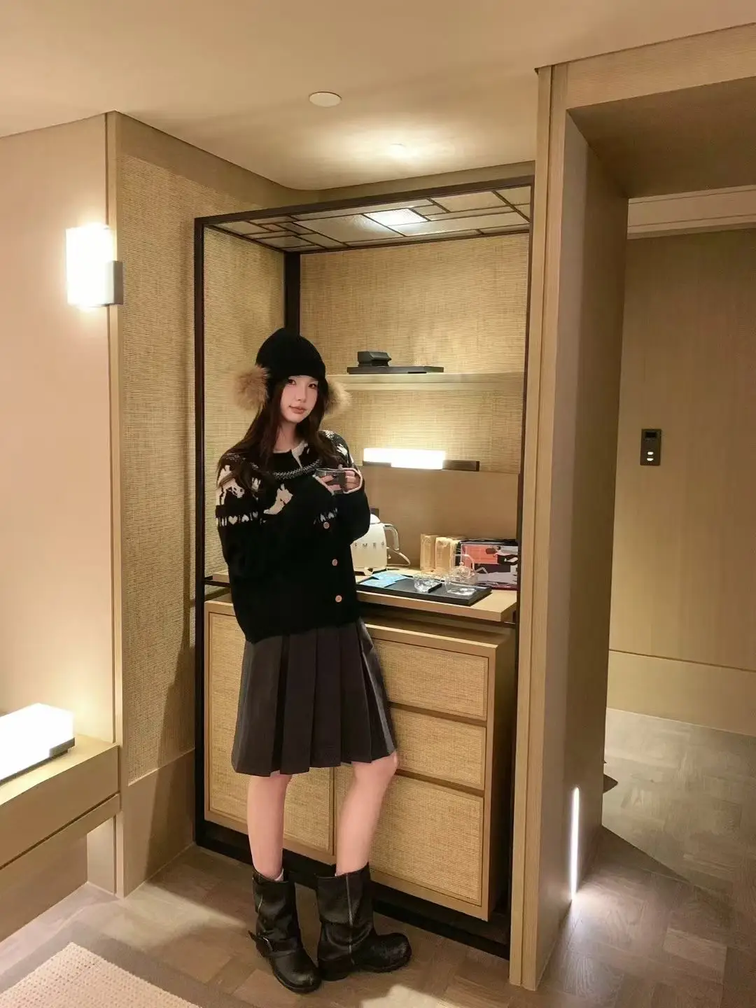 프레피 레트로 울 가디건 상세 이미지 4