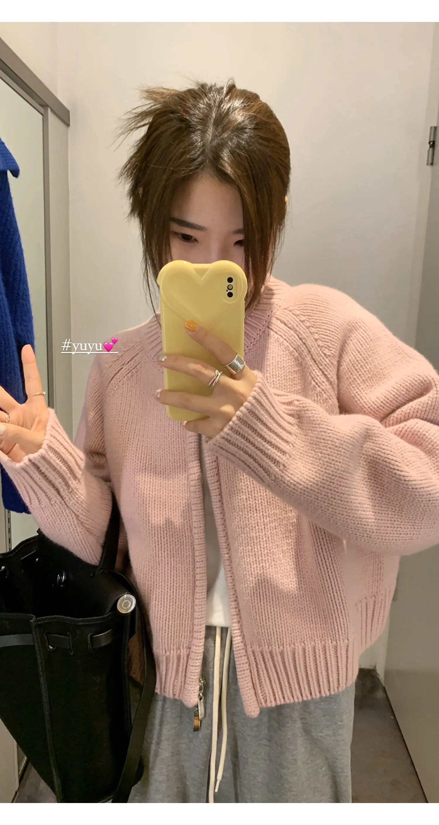한국인기 울 지퍼 가디건 상세 이미지 19