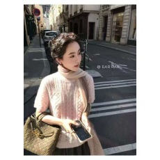 批发马海毛毛女韩版宽松百搭套头长袖慵懒风圆领<b class='q'>镂空</b>针织