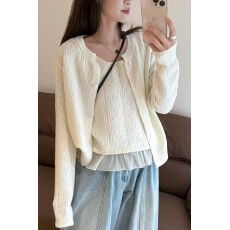 批发<b class='q'>蕾丝</b>拼接气质淑女针织两件套女2026春季新款甜美针织<b class='q'>开衫</b>潮