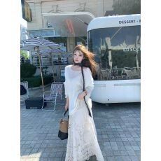 批发韩系马海毛镂空针织衫女2026年秋季新款薄款慵懒宽松毛衣上衣