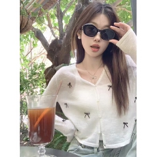 批发设计感小众别致<b class='q'>针织</b><b class='q'>开衫</b>女春夏宽松外穿蝴蝶结防晒上衣薄罩衫外套