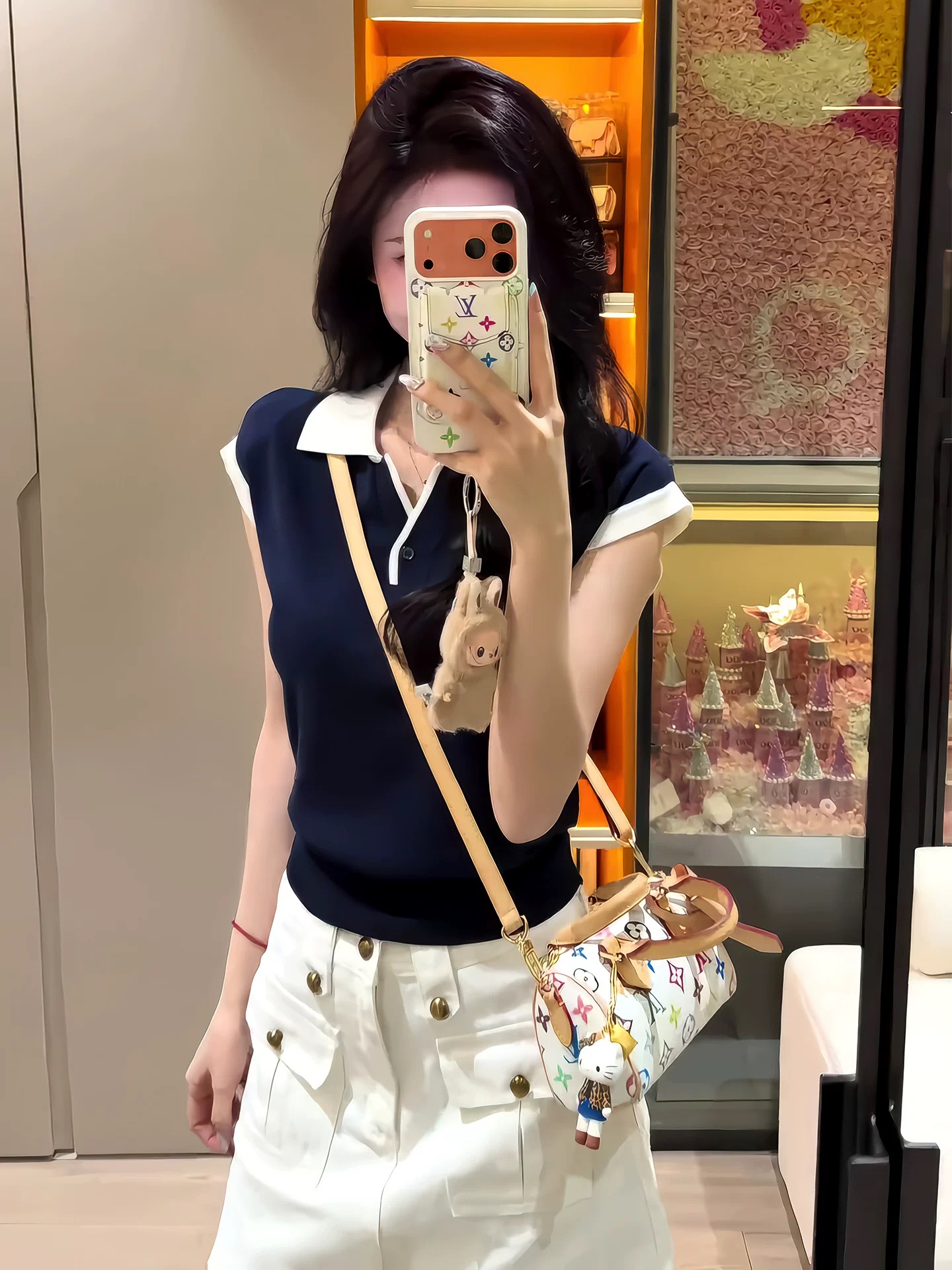 배색 POLO 칼라 작은 날다 소매 얼음 실크 니트 스웨터 여성 여름 몸매 가꾸기 폴로 칼라 쇼트 스타일 자이언트 잘 생긴 ~ 중 여름 맨위