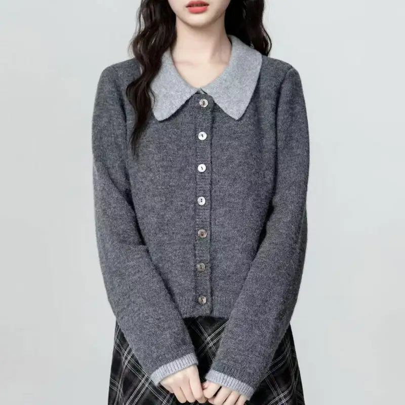 레이어드 V넥 울 가디건 상세 이미지 2