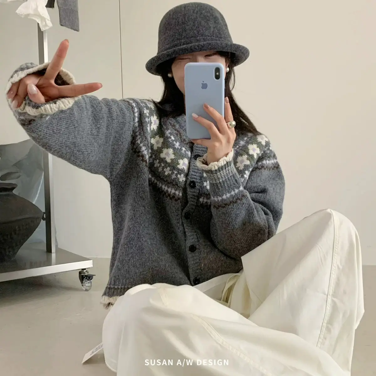페어아일 울 가디건 상세 이미지 2