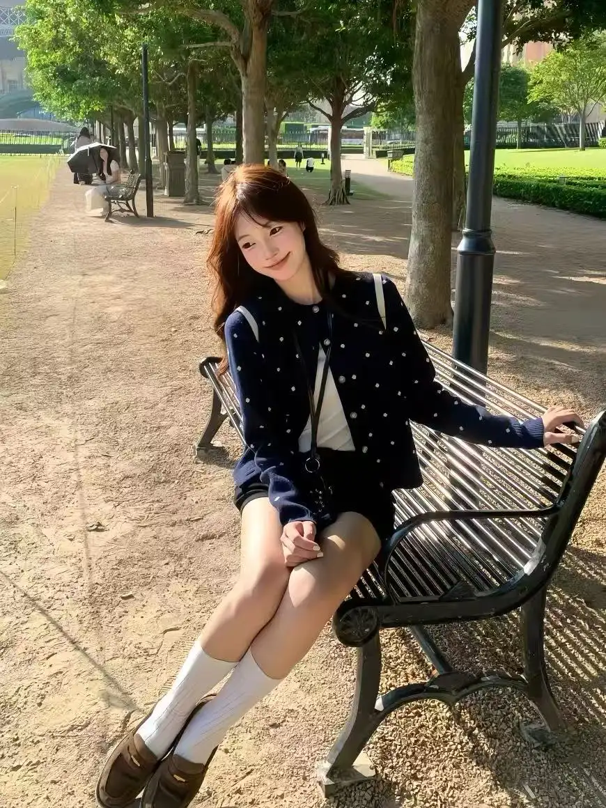 한국인기 루즈핏 도트 가디건 상세 이미지 7