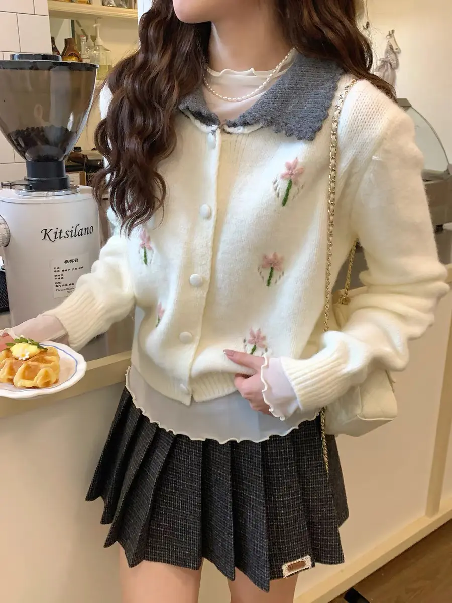 한국인기 울 폴로넥 가디건 상세 이미지 1