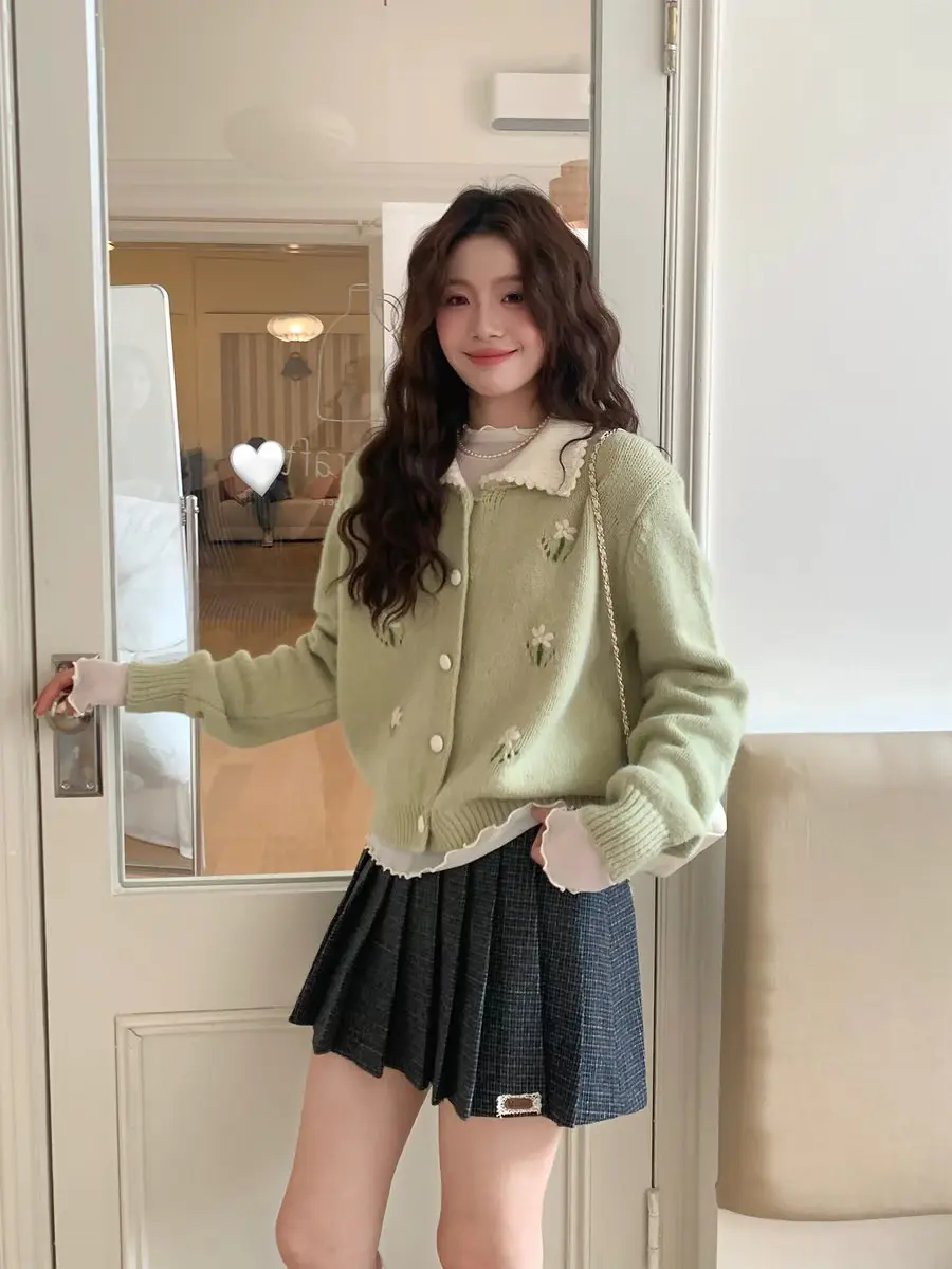 한국인기 울 폴로넥 가디건 상세 이미지 2