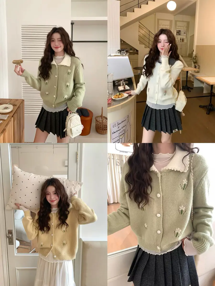 한국인기 울 폴로넥 가디건 상세 이미지 5