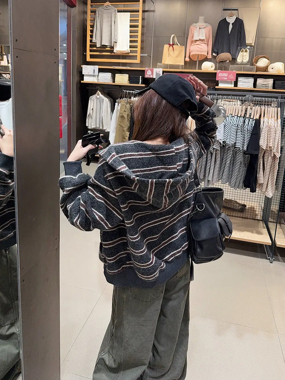 레트로 스트라이프 울 가디건 상세 이미지 7
