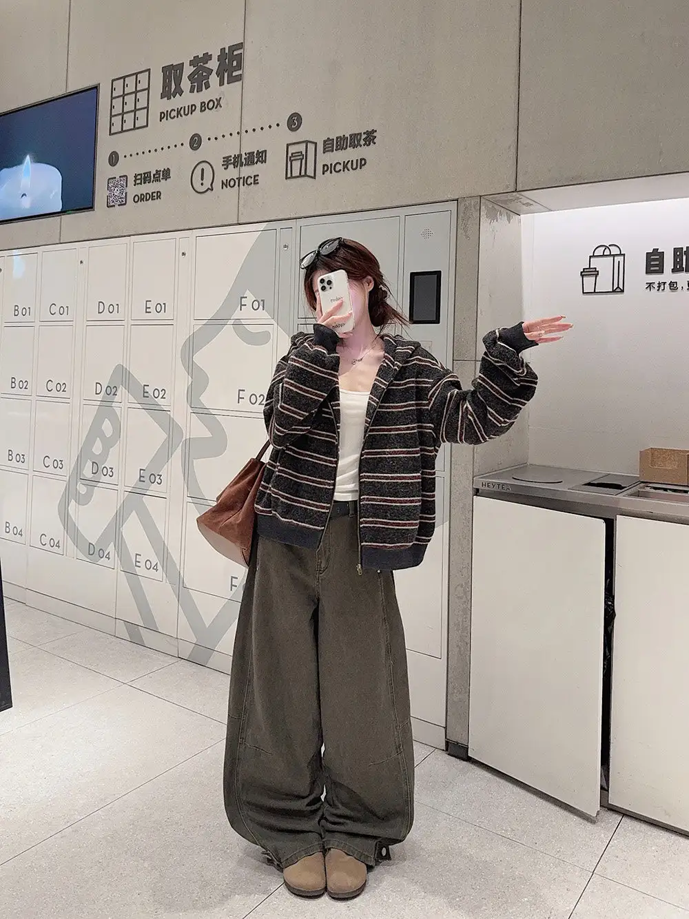 레트로 스트라이프 울 가디건 상세 이미지 12