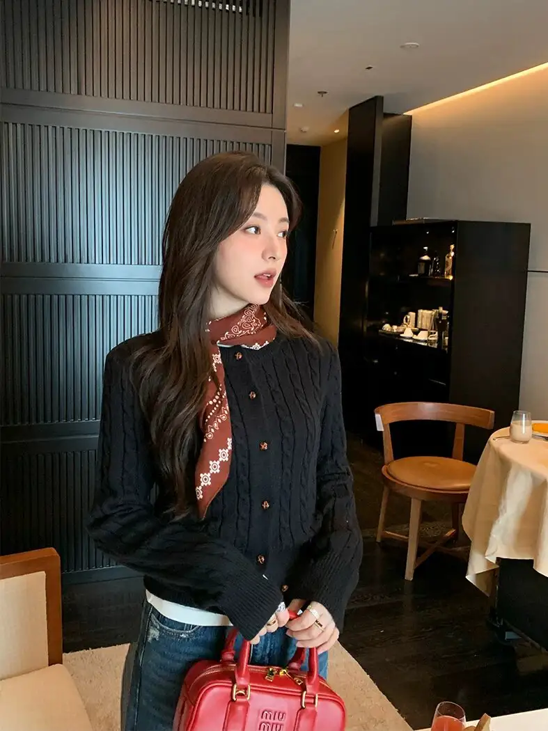 한국인기 꽈배기 라운드넥 가디건 상세 이미지 7