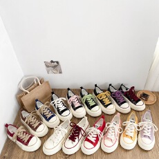 批发2026新款春夏季厚底帆布鞋圆头松糕底增高板鞋女鞋