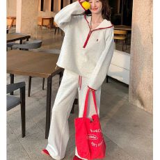 批发6359/现货 洋气减龄卫衣套装女秋季2025新款超火休闲运动阔腿裤套