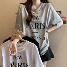 批发/现货 大码女装短袖t恤女2026夏季新款韩版宽松胖MM时尚体恤