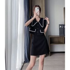 批发/现货 大码女装<b class='q'>夏季</b>新款小香风西装减龄时尚两件套套裙潮