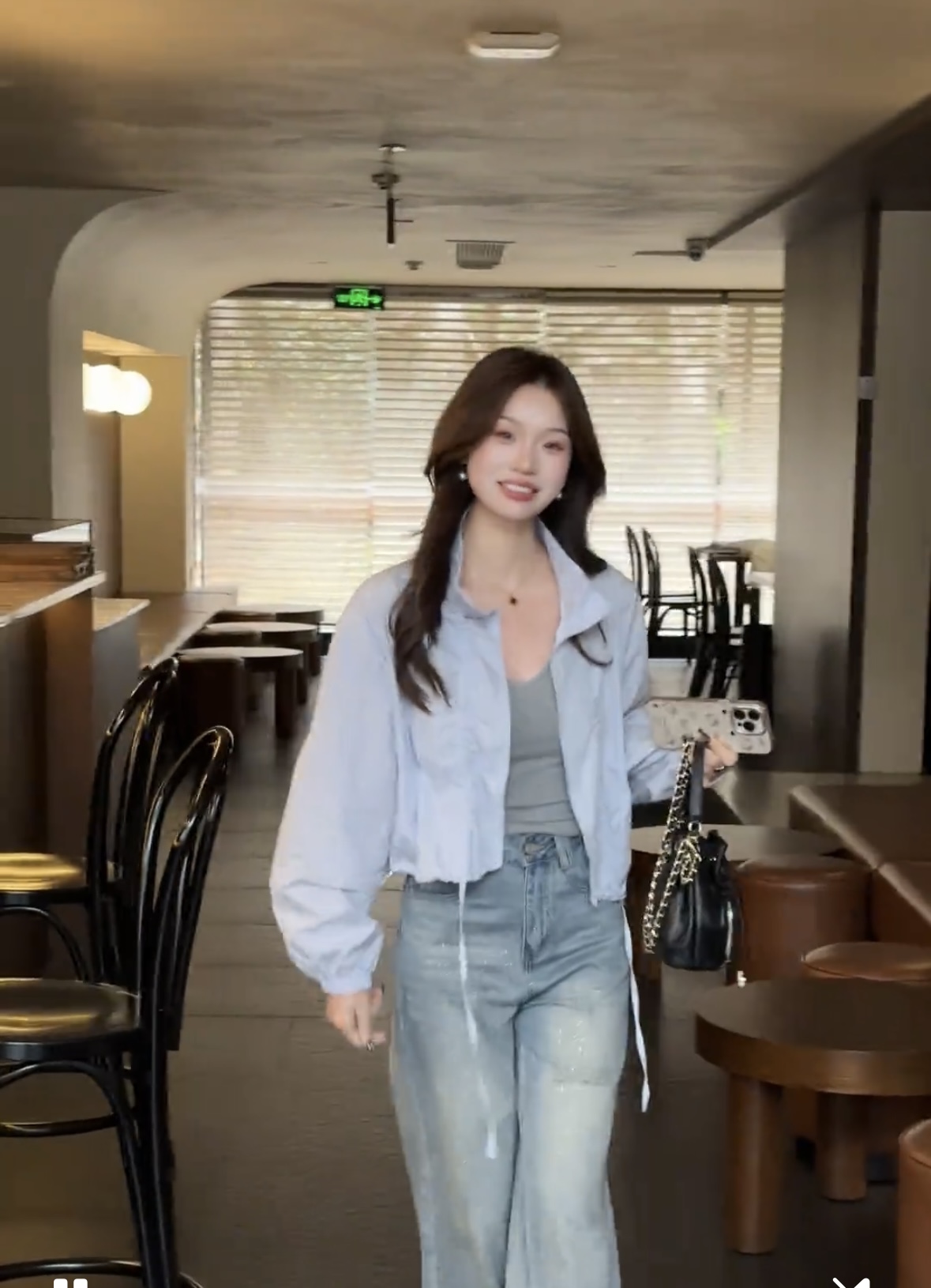 봄 패션 미니멀리즘 쇼트 스타일 펌프 로프 수축 다용도 셔츠 재킷