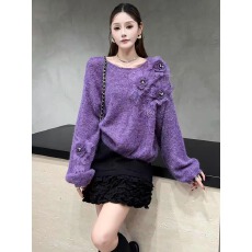 毛衣慵懒高级感加厚松弛感毛线衣2025冬季新款上衣巨好看针织女装