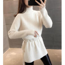 批发<b class='q'>中长款</b>半高领毛衣女2025年新款加厚秋冬裙遮屁股小个子修身<b class='q'>打底衫</b>