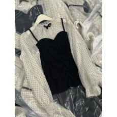 批发设计感小众蝴蝶结拼接假两件波点衬衫女2025秋<b class='q'>冬</b>新款法式气质上衣