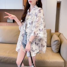 批发实拍2026夏季polo领大码<b class='q'>胖</b><b class='q'>mm</b><b class='q'>外套</b>短袖衬衫女