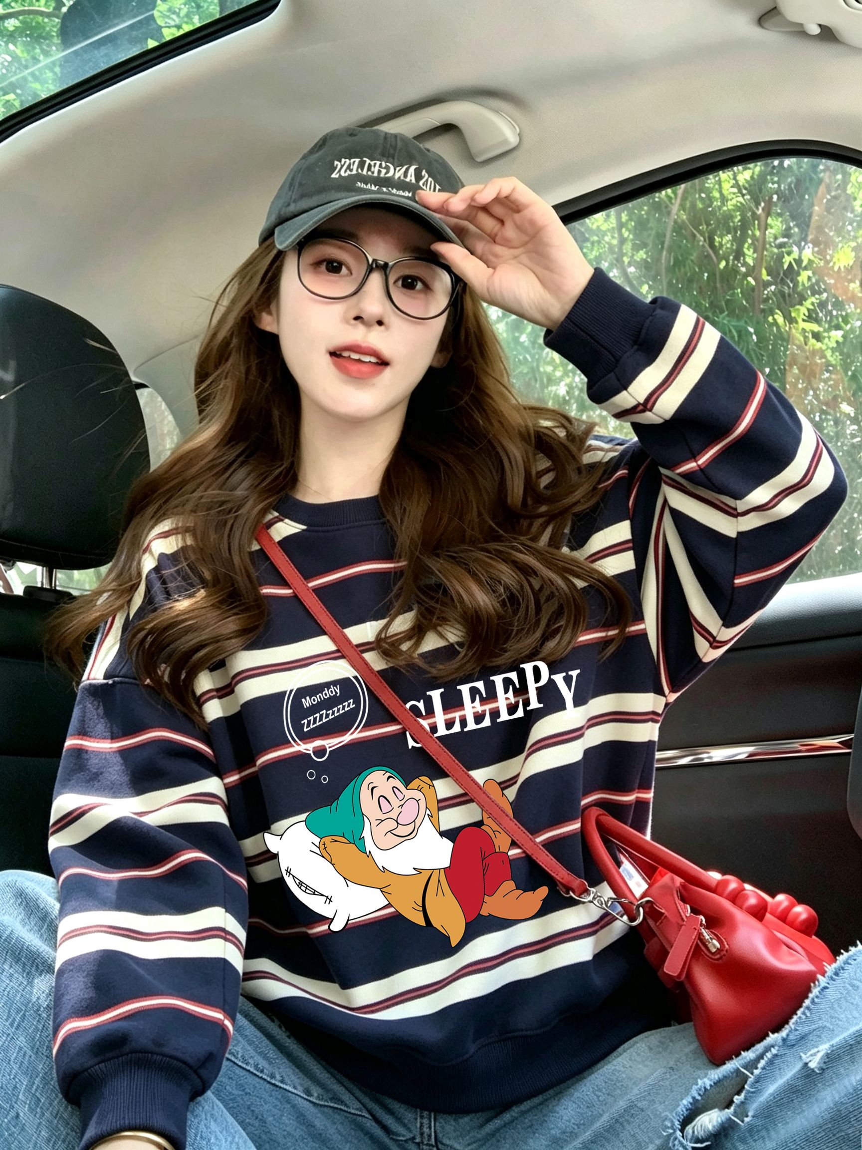 BY35339# 秋装纯棉拉架色织条复大码条纹卫衣女 服裝批發女裝批發服飾貨源