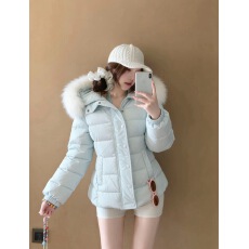 批发实拍 冰蓝泡芙 90白鸭绒真狐狸毛羽绒服<b class='q'>冬</b>季保暖大毛领外套