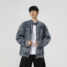 批发2025春秋新款潮牌宽松爆款牛仔夹克<b class='q'>外套</b>