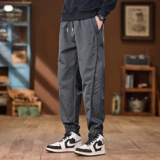 批发秋季工装裤子男潮牌束脚<b class='q'>春</b>秋款2025新款宽松大码男士休闲男裤男款