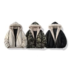 批发2025年秋季新款<b class='q'>棉衣</b>男宽松休闲加厚保暖连帽棉服