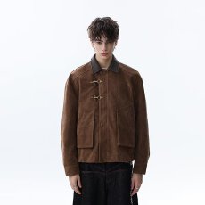 男士夹克外套春秋冬季2025新款潮流翻领休闲男装百搭呢子上衣