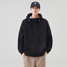 2026连帽400克双面摇粒绒外套抓男绒衣男户外保暖内胆秋粒绒外套