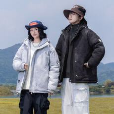 批发冬季新款满天星大码羽绒服男新国标85白鸭绒加肥加大胖子装连帽