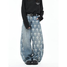 批发气质原宿牛仔裤流行ins文艺百搭时尚潮流简约新款慵懒日系