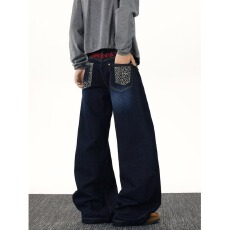 批发ins百搭文艺新款简约慵懒日系流行潮流气质牛仔裤原宿时尚