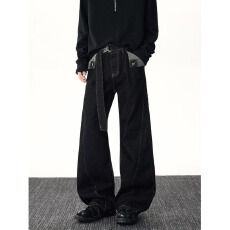 批发日系原宿时尚ins牛仔裤简约流行新款慵懒百搭潮流气质文艺