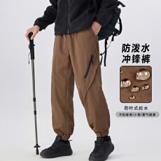 批发爆款情侣工装裤得物唯品二开高街伞兵冲锋裤四季美式潮牌宽松工装