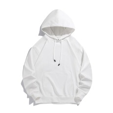 批发纯色连帽卫衣男女<b class='q'>嘻哈</b>套头连帽春秋休闲运动上衣宽松纯棉长袖外套