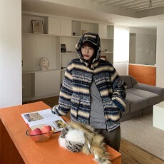 批发流行毛绒儿童外套冬季慵懒风复古绒感保暖上衣男女童棉衣时尚百搭