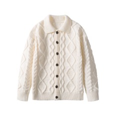 2025春秋新款韩版宽松扭绳潮牌针织套头毛衣