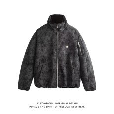 批发pu外套男美式复古皮衣夹克秋冬<b class='q'>新款</b>街头嘻哈高级感cleanfit机车服