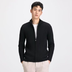 批发竖条纹<b class='q'>夹克</b>男装春秋季<b class='q'>新款</b>潮流百搭商务休闲上衣中年男士立领外套