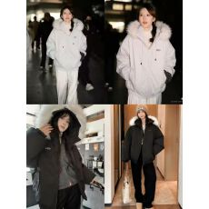批发<b class='q'>明星</b>同款大毛领派克羽绒棉服女2025新款冬季保暖加厚工装棉袄外