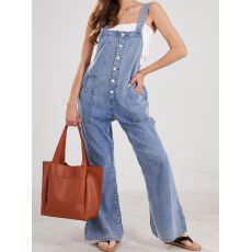 批发跨境<b class='q'>欧美</b>女士半橡筋直筒背带裤，宽松版型，休闲百搭女装<b class='q'>连体裤</b>