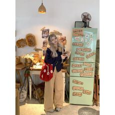 批发休闲直筒裤女秋季2025新款高腰显瘦<b class='q'>设计</b>感宽松拖地阔腿裤