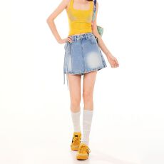 批发2026美式复古牛仔短裤春夏<b class='q'>新款</b>显瘦包臀<b class='q'>半身裙</b>裤辣妹舒适